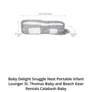 Baby Delight Snuggle Nest Portable Infant Lounger - Gray